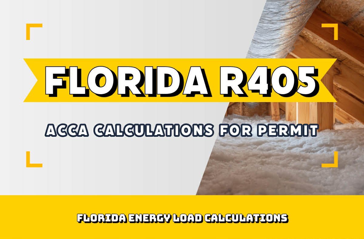 FLORIDA R405, ENERGY LOAD CALCULATIONS, FLORIDA ENERGY CERTIFICATE