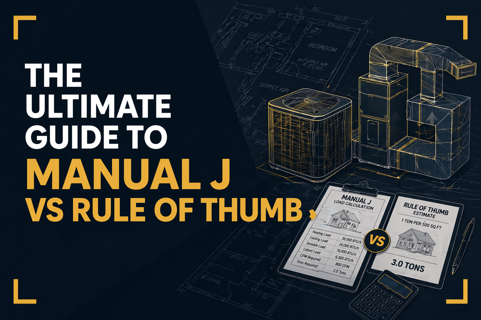 Manual J vs Rule of Thumb HVAC Sizing Guide Load Calculation vs Square Foot Rule Explained