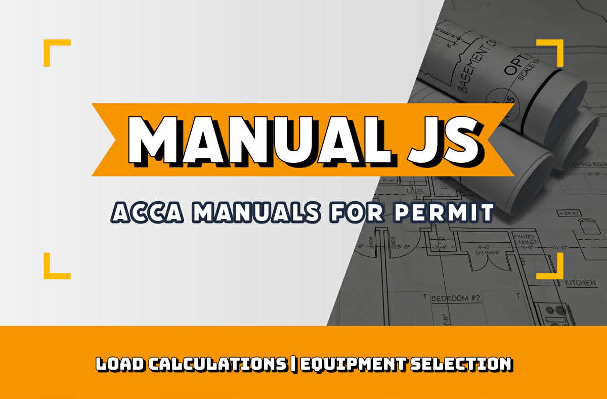 Manual JS cover for ACCA residential load calculations and HVAC equipment selection reports